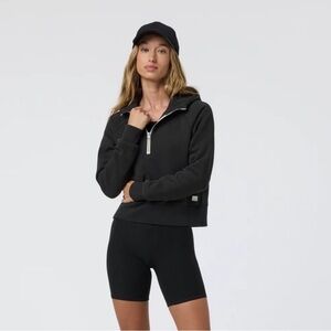 Black Half-Zip Black Hoodie by Vuori